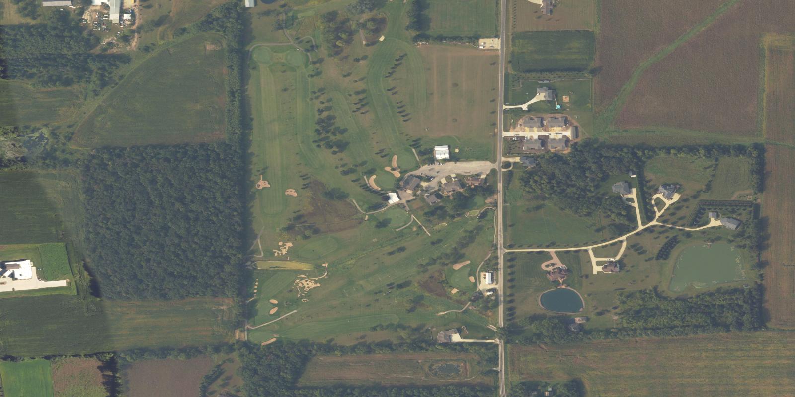 Satellite view of Hickory Grove Golf Course