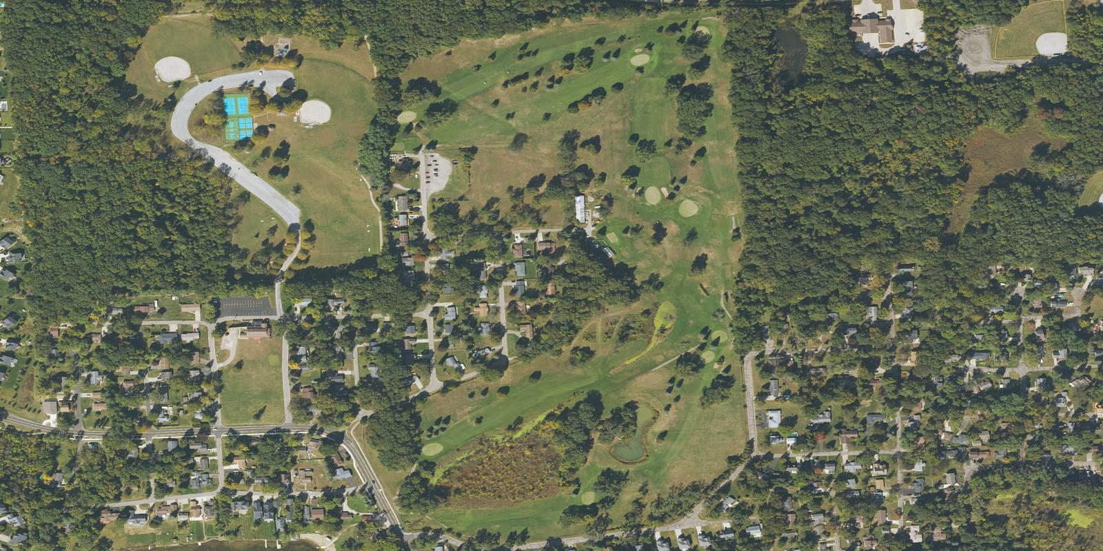 Satellite view of Hickory Hill Golf Course