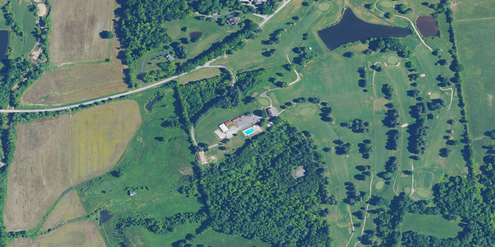 Satellite view of Hickory Hills Country Club