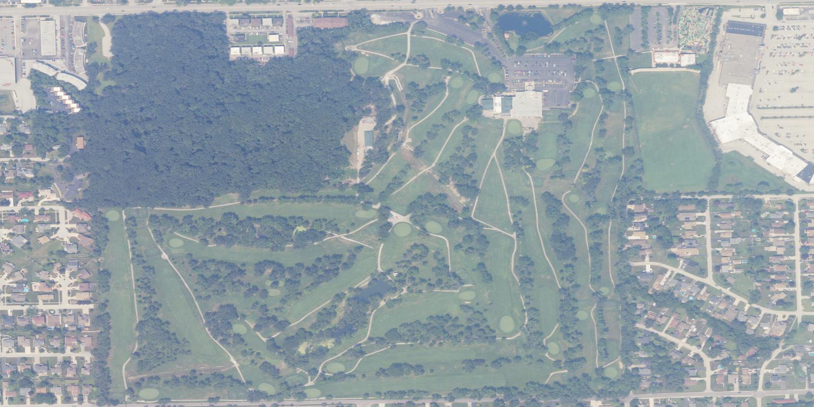 Satellite view of Hickory Hills Golf Club