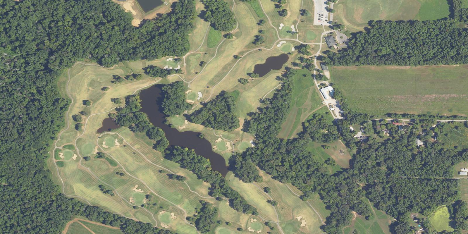 Satellite view of Hickory Ridge Golf Course