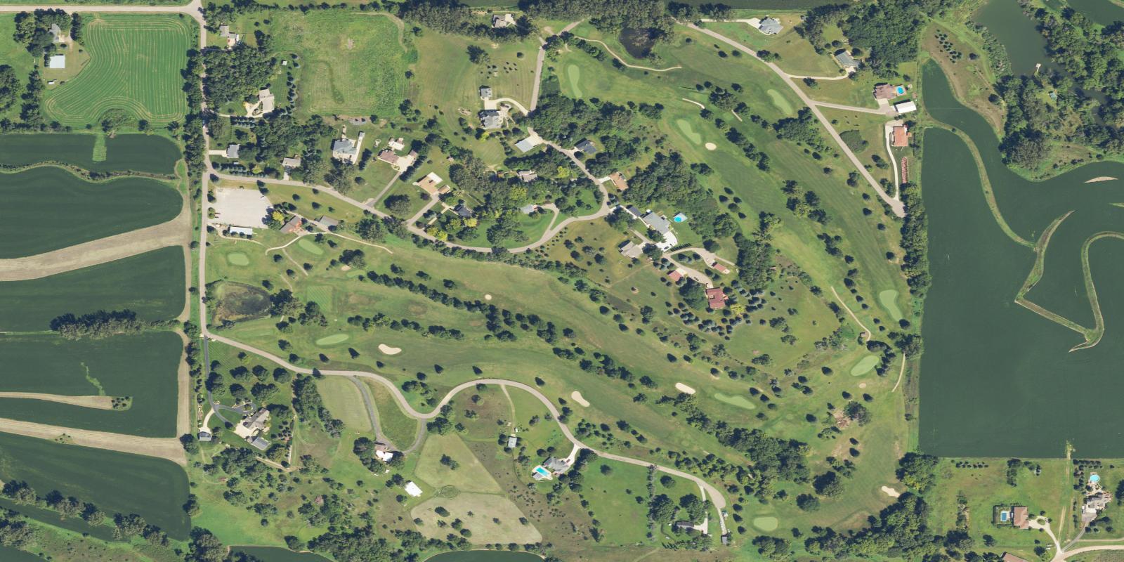 Satellite view of Hidden Acres Golf Course