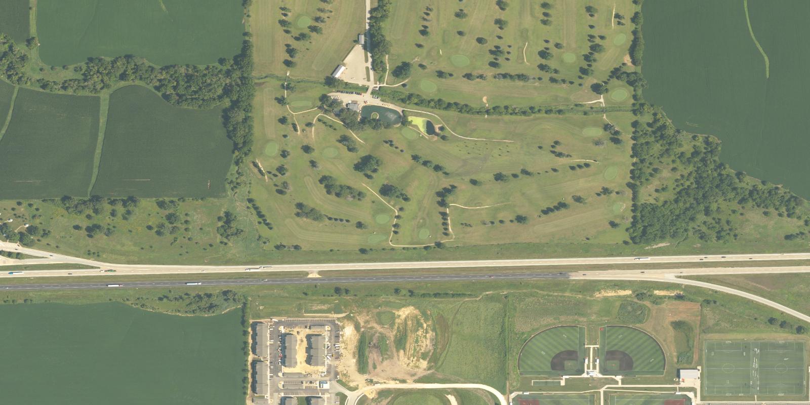 Satellite view of Hidden Hills Golf Course