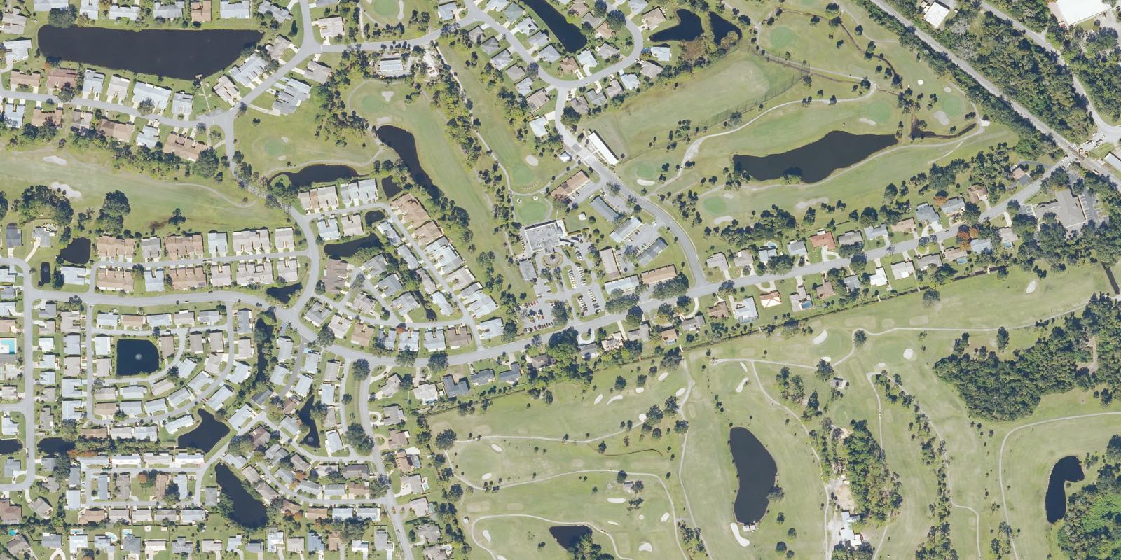 Satellite view of Hidden Lakes Golf Course