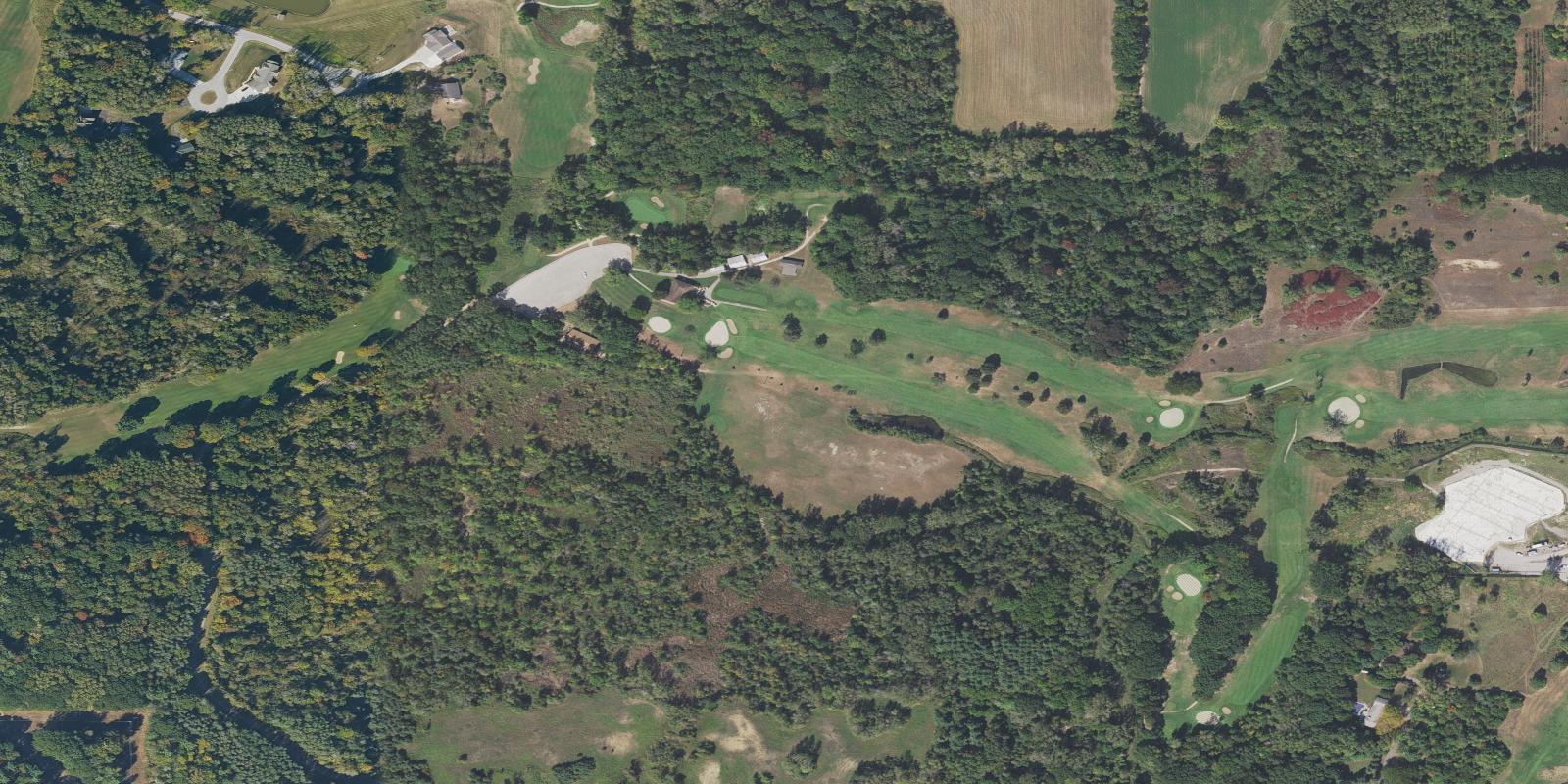 Satellite view of Hidden Oaks Golf Course