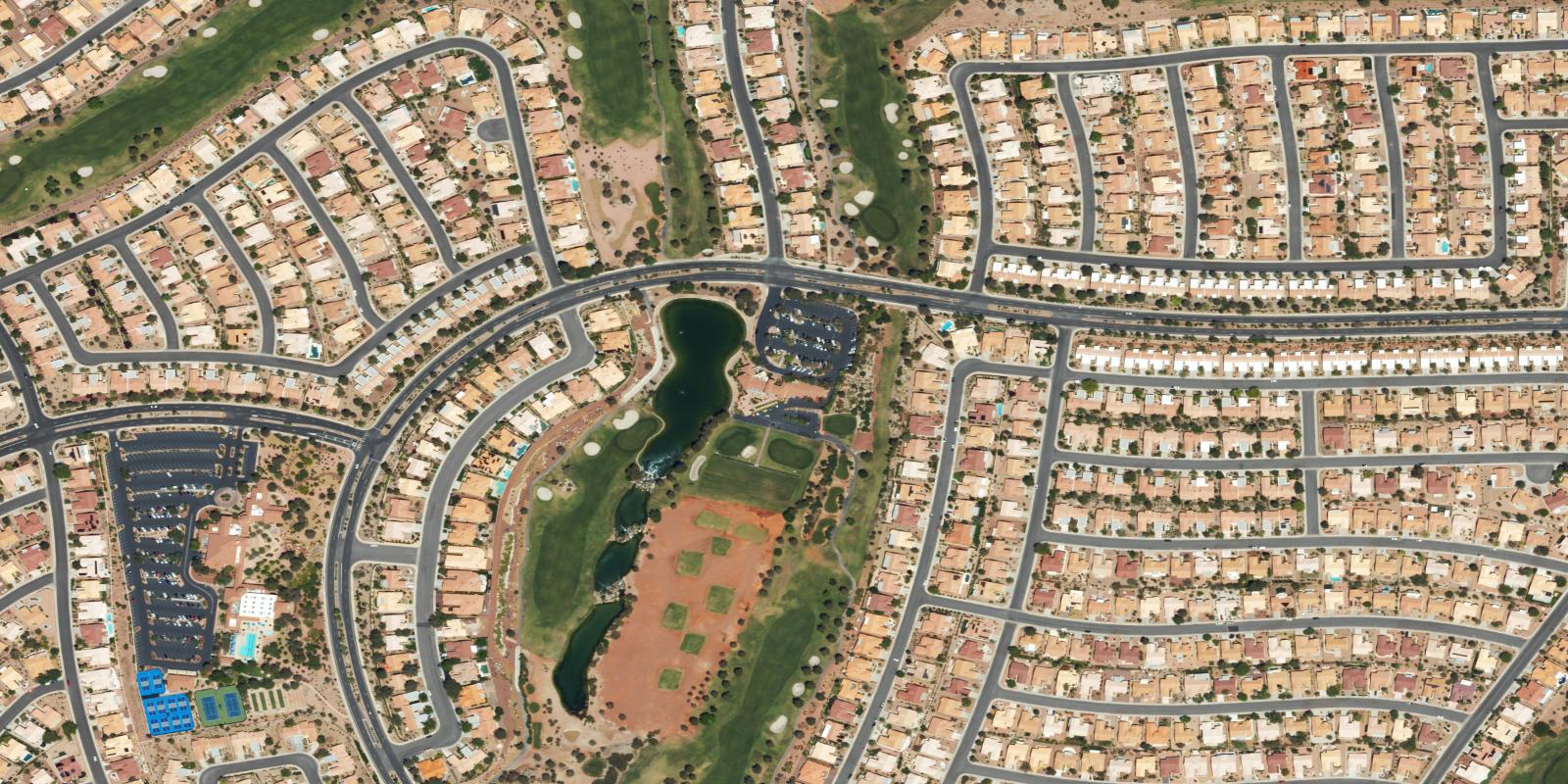 Satellite view of Highland Falls Golf Club at Golf Summerlin