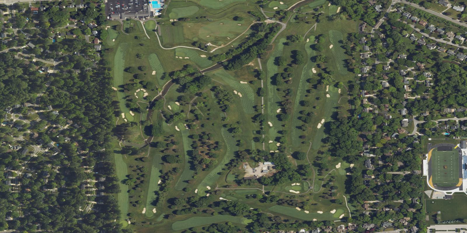 Satellite view of Highland Meadows Golf Club