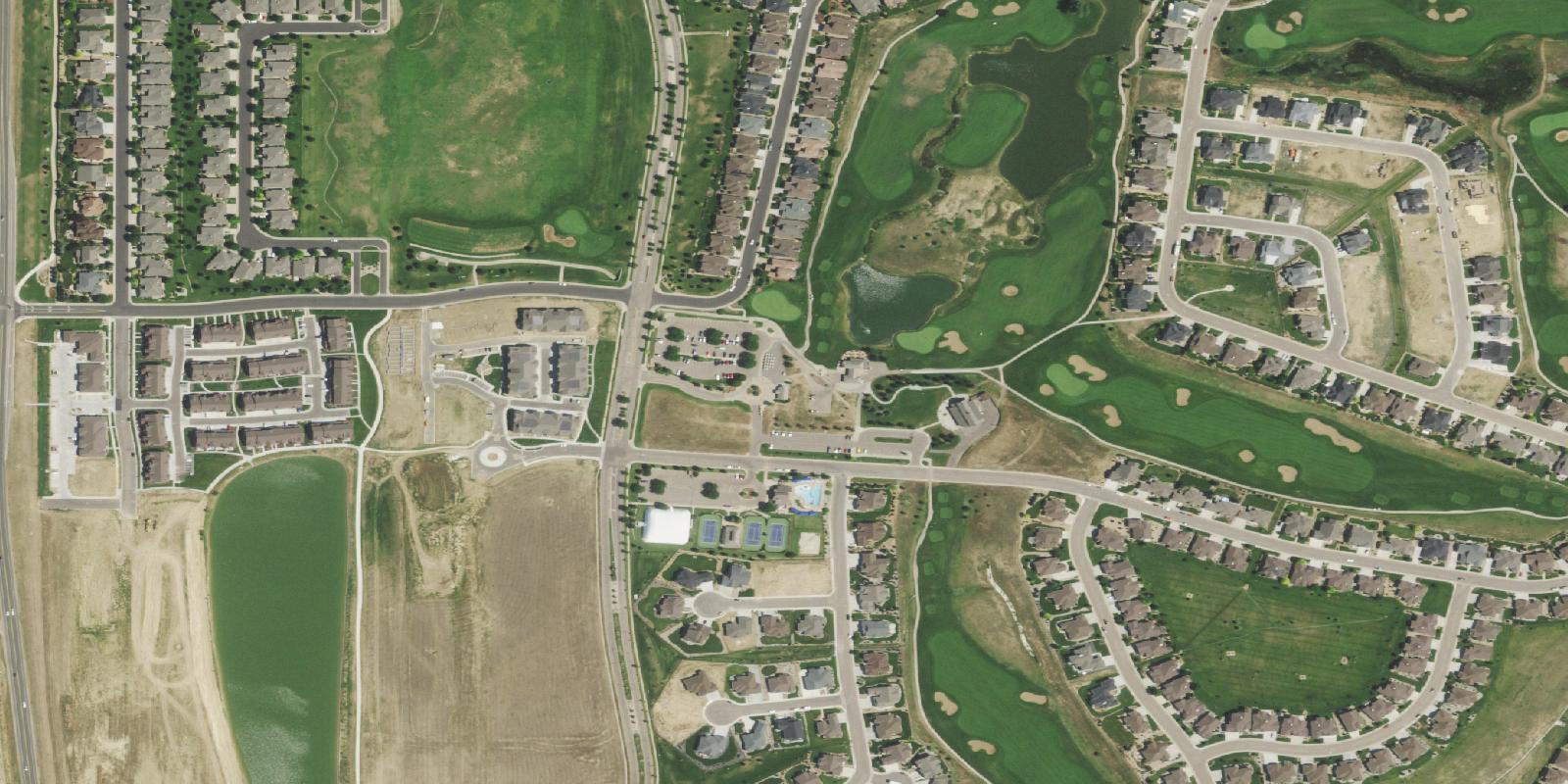 Satellite view of Highland Meadows Golf Course