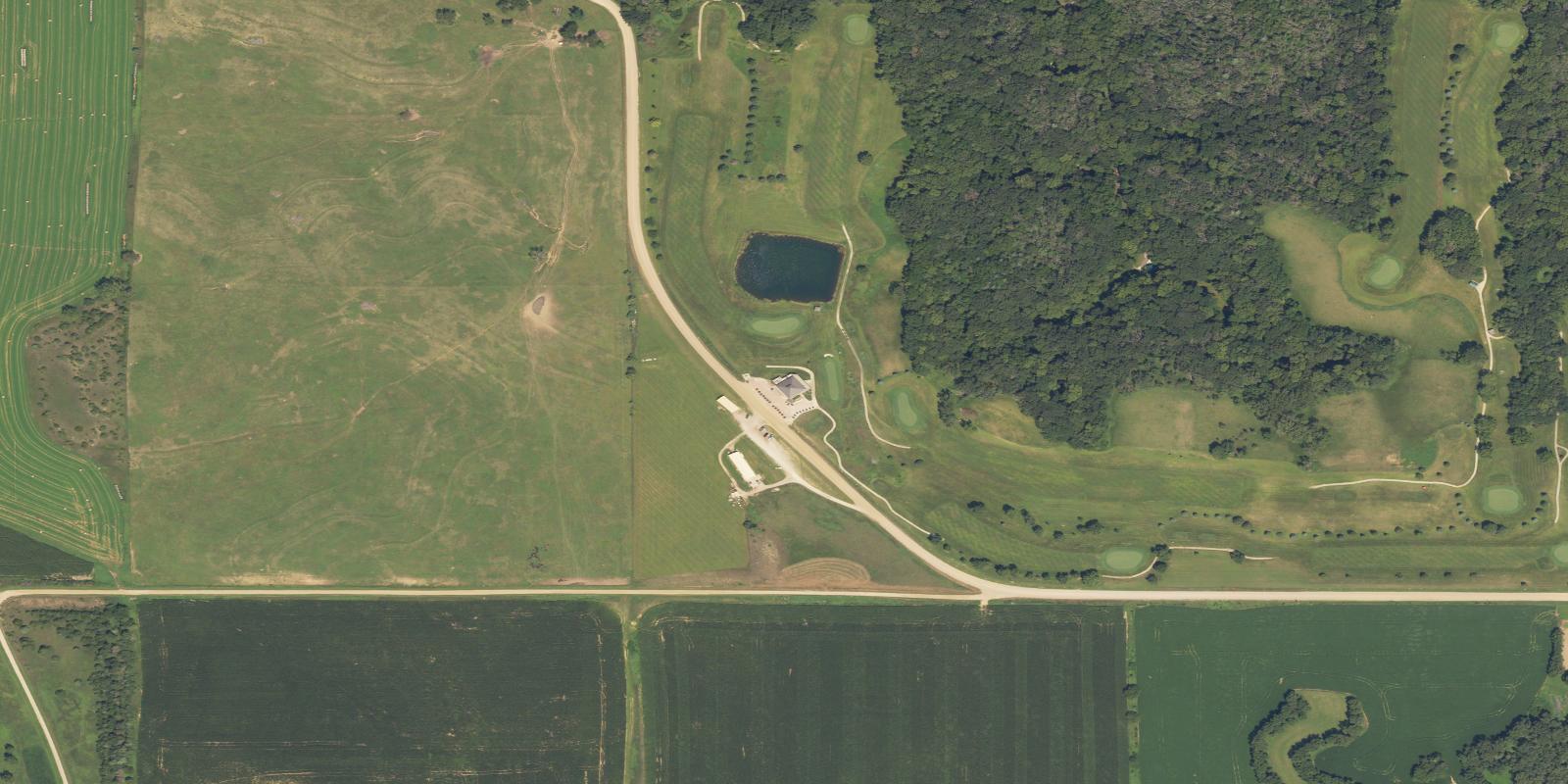 Satellite view of Highland Oaks Golf Course