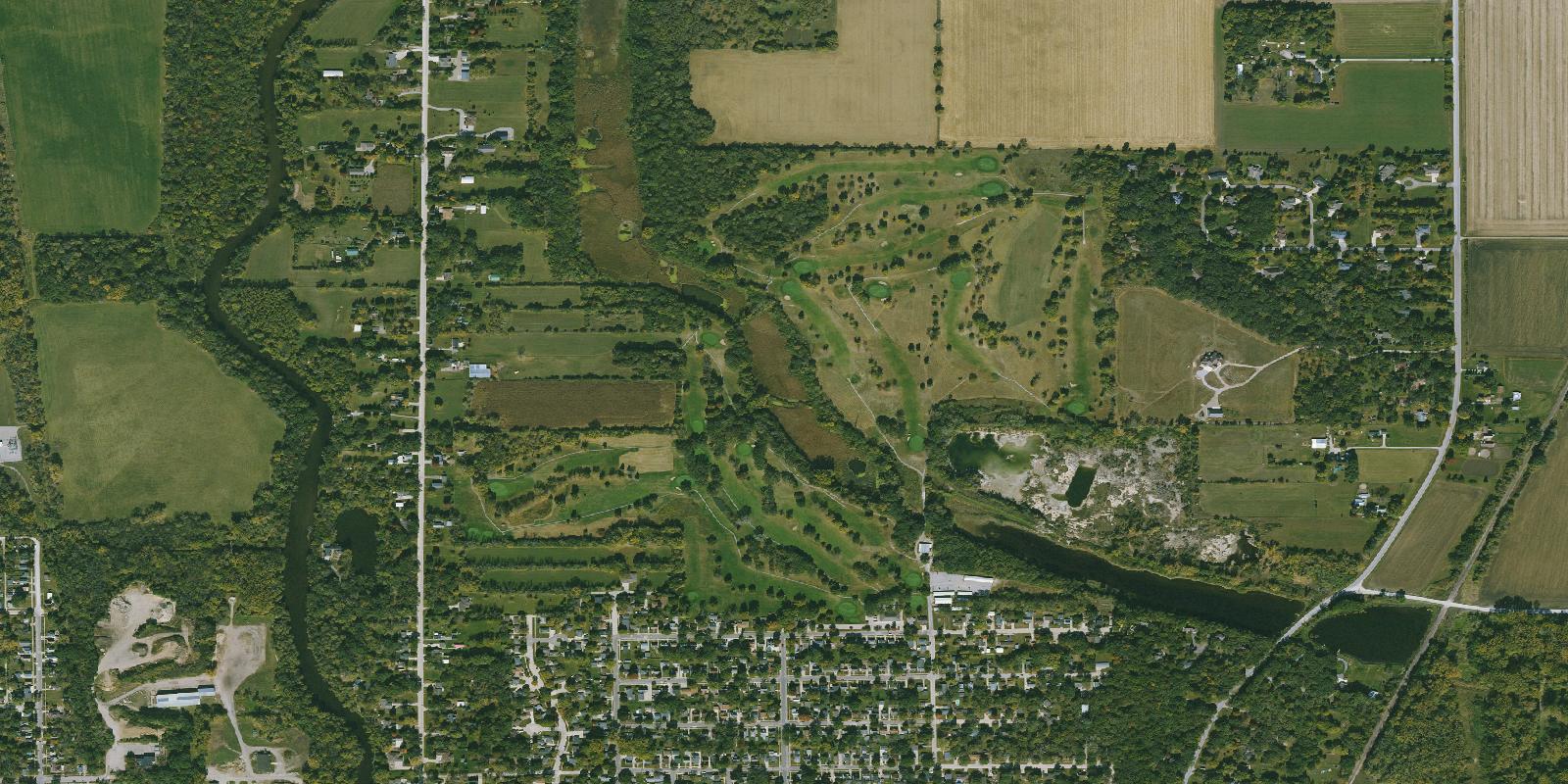 Satellite view of Highland Park Golf Course