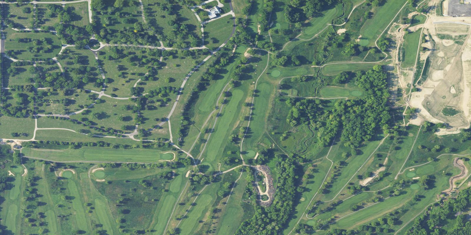 Satellite view of Highland Park Golf Course