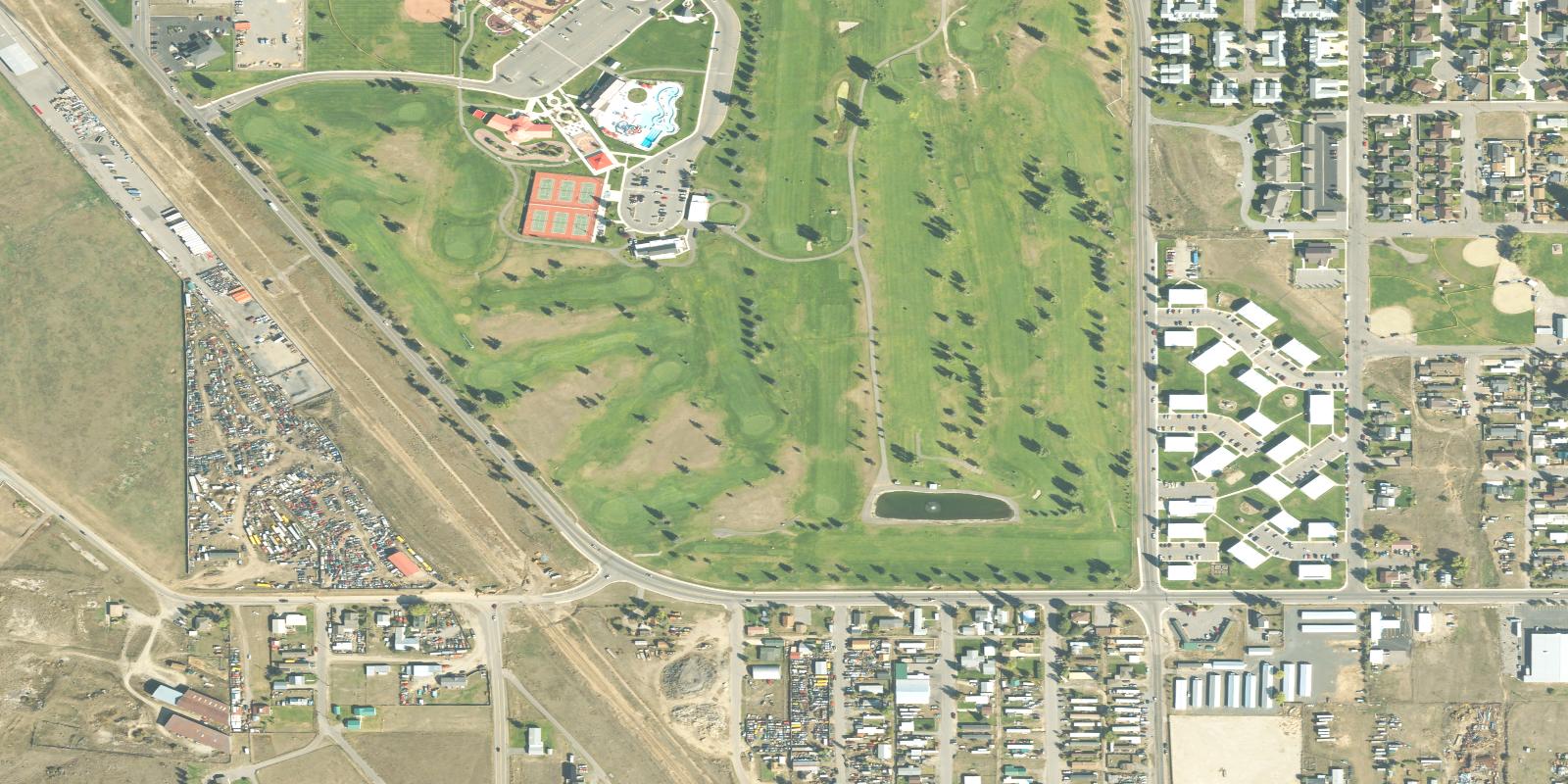 Satellite view of Highland View Golf Course