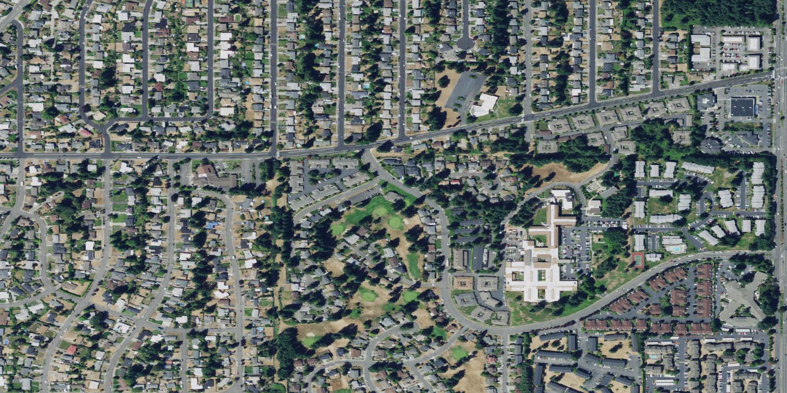 Satellite view of Highlands Golf Course - Tacoma