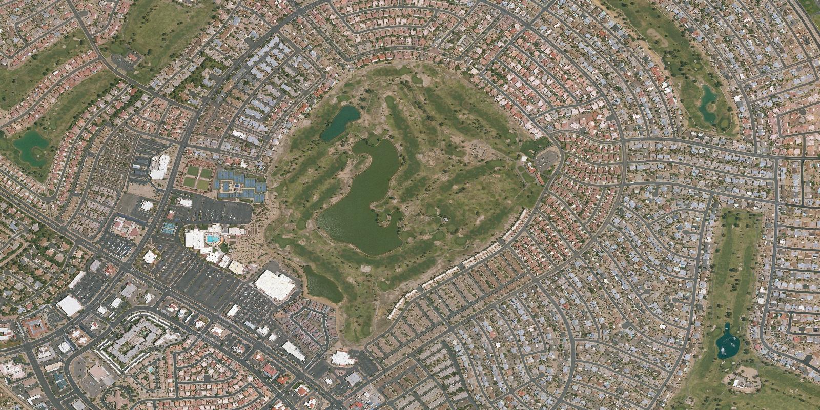 Satellite view of Hillcrest Golf Course
