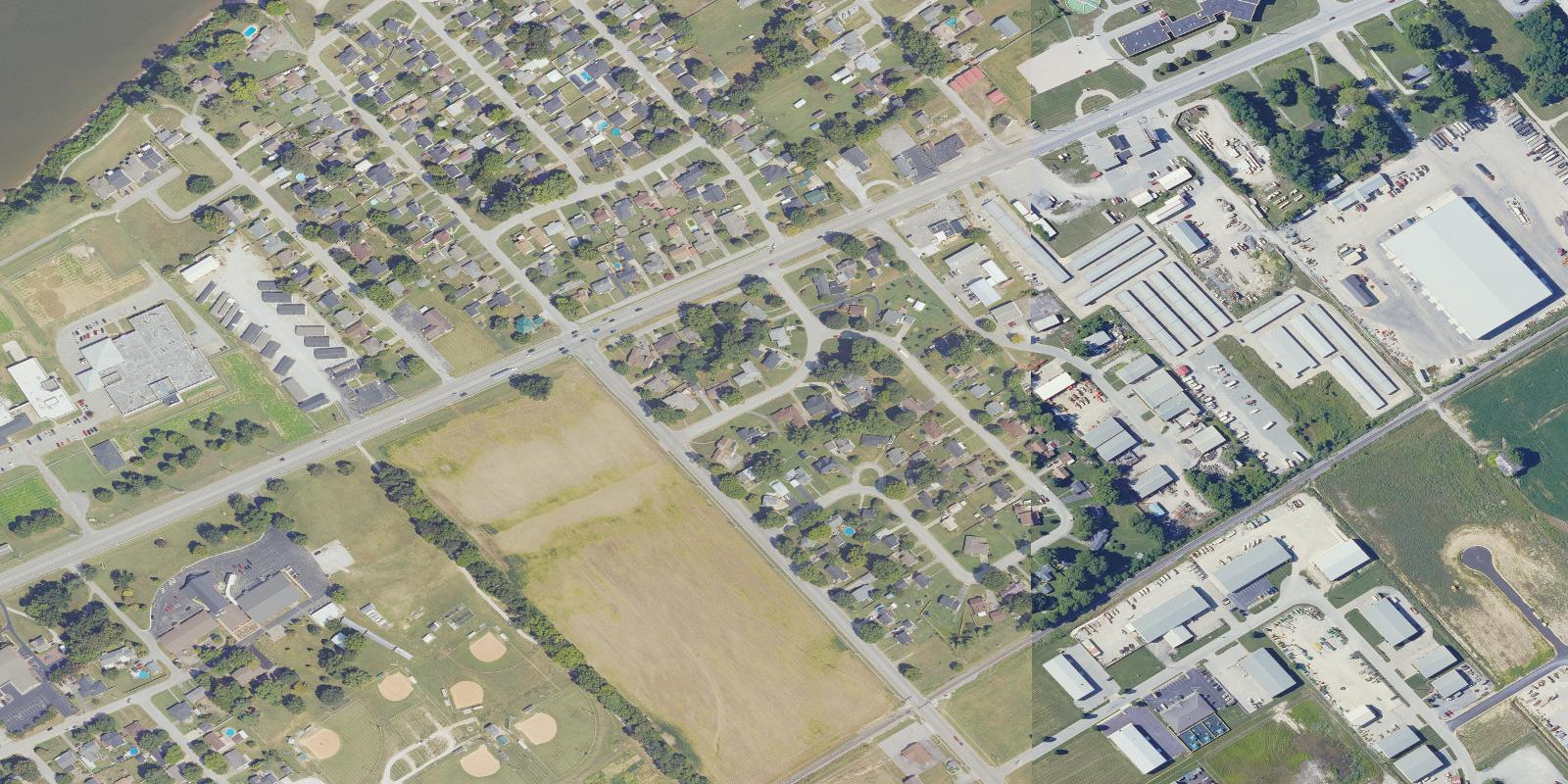 Satellite view of Hillcrest Municipal Golf Course
