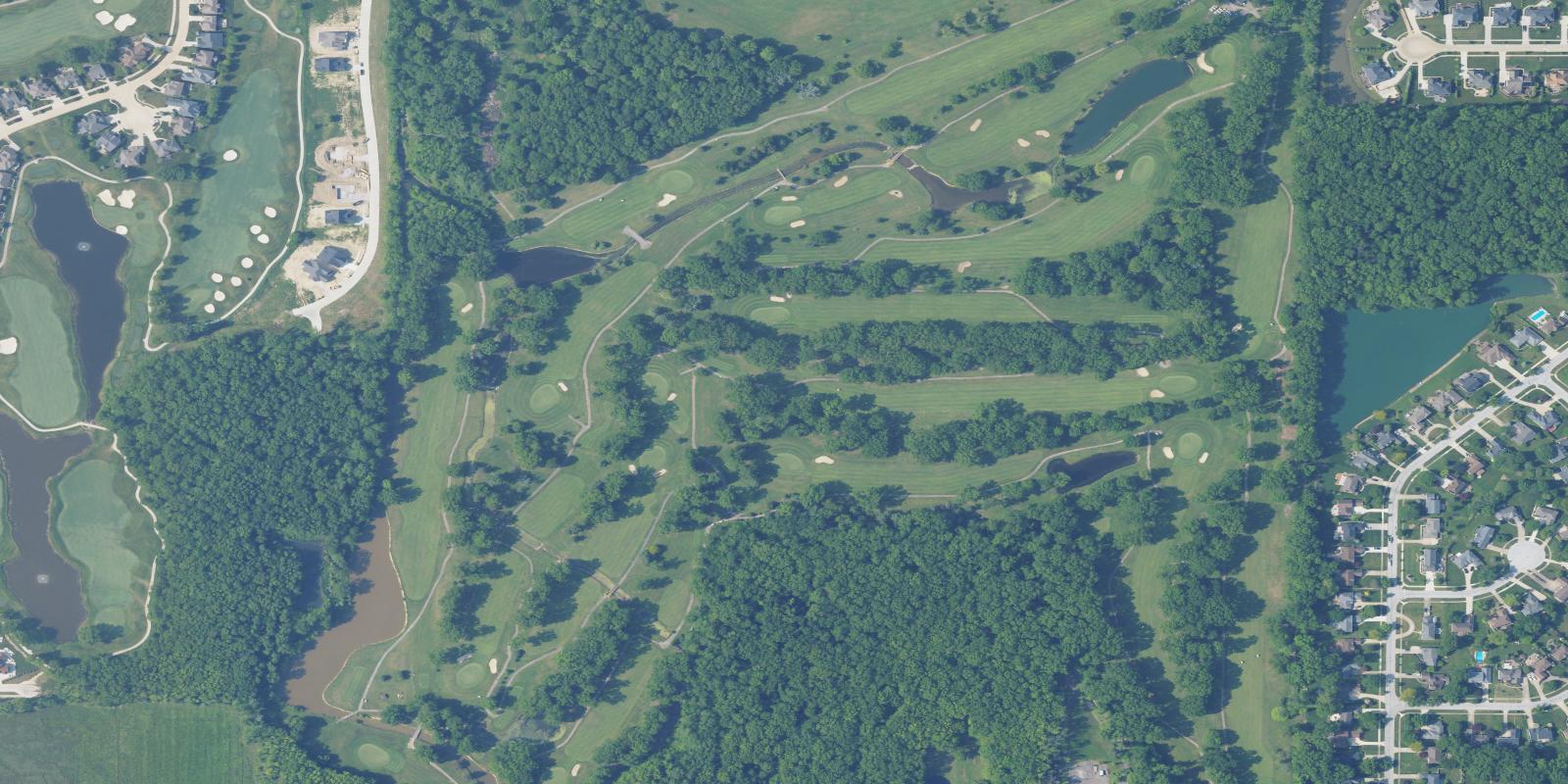 Satellite view of Hilliard Lakes Golf Club