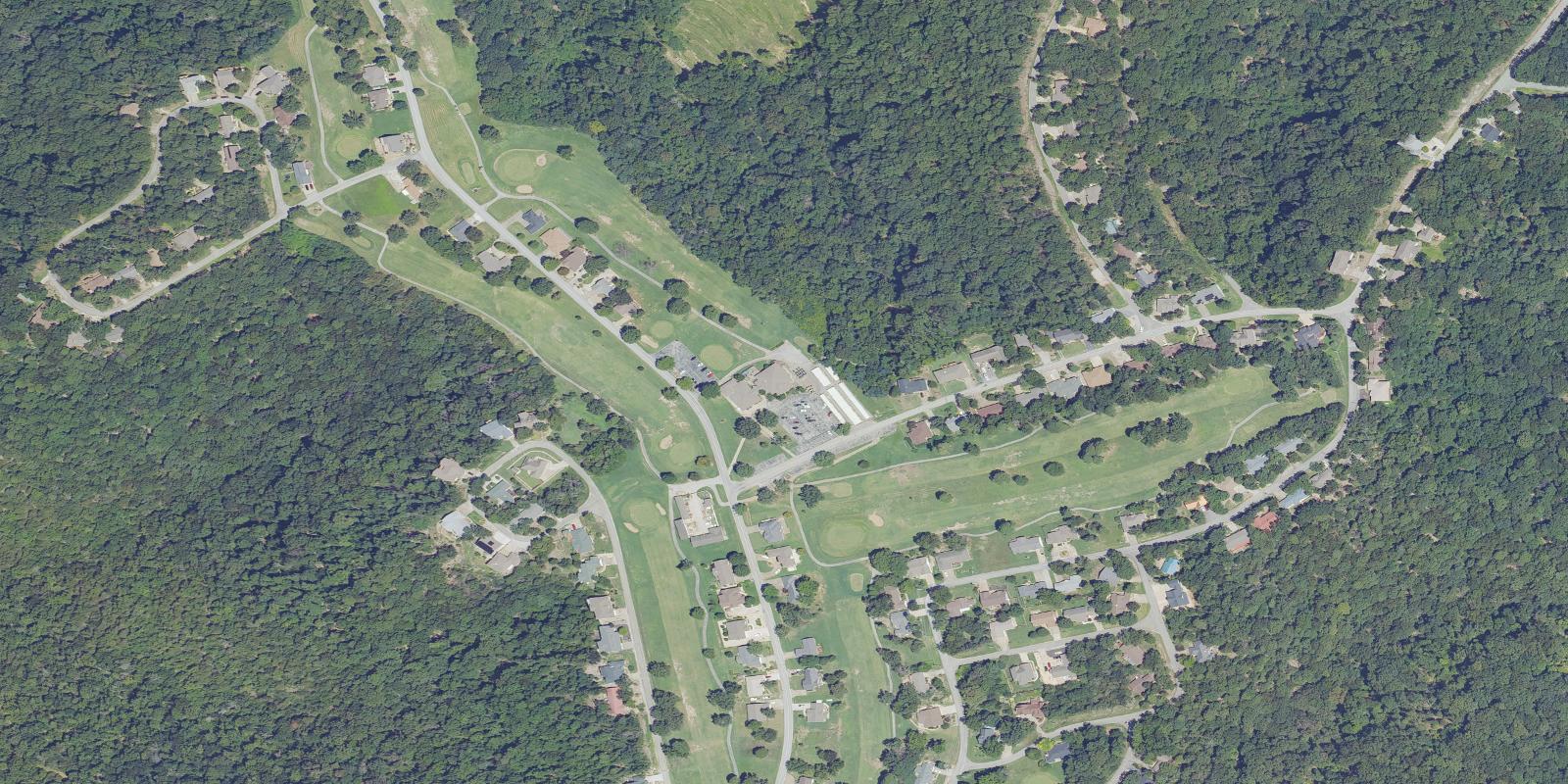 Satellite view of Holiday Island Golf Course
