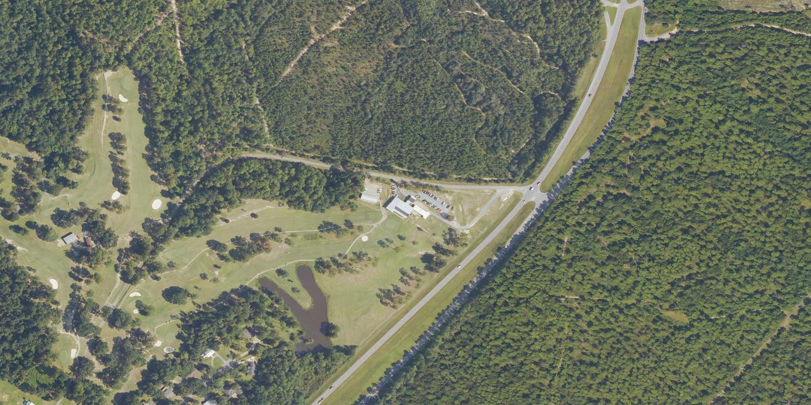 Satellite view of Holly Hills Municipal Golf Course