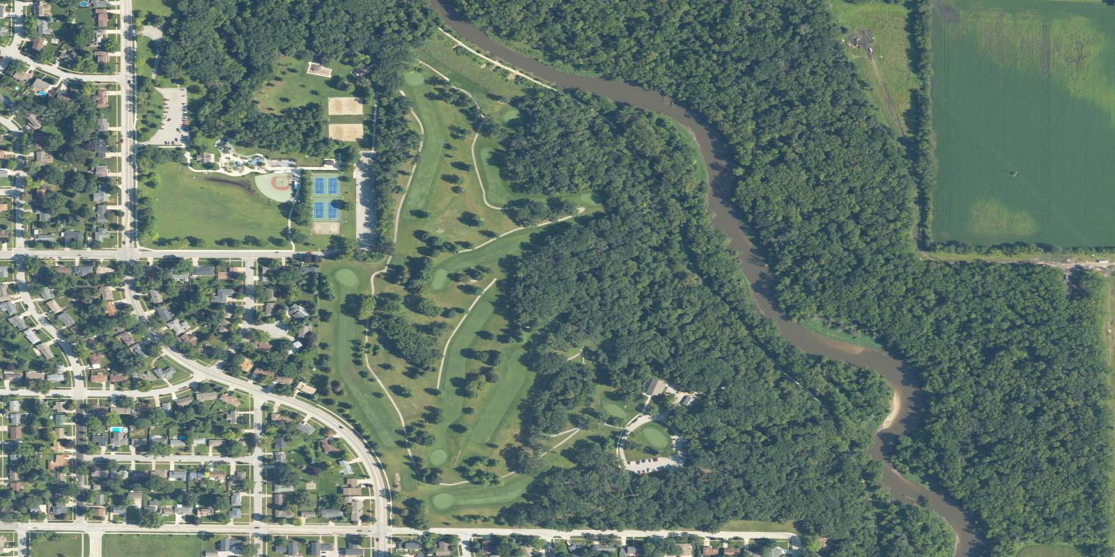 Satellite view of Homewood Golf Course