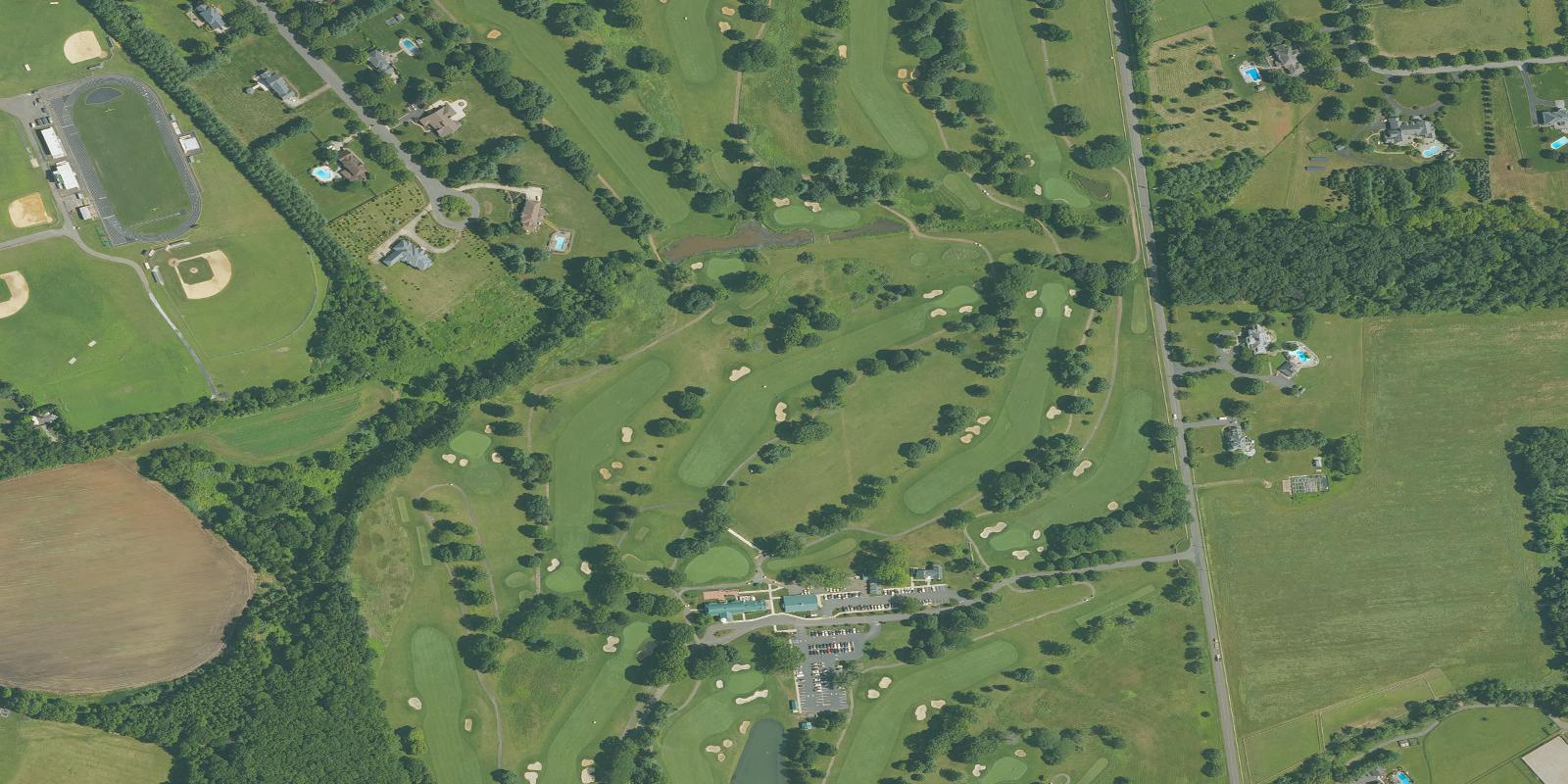 Satellite view of Hominy Hill Golf Course