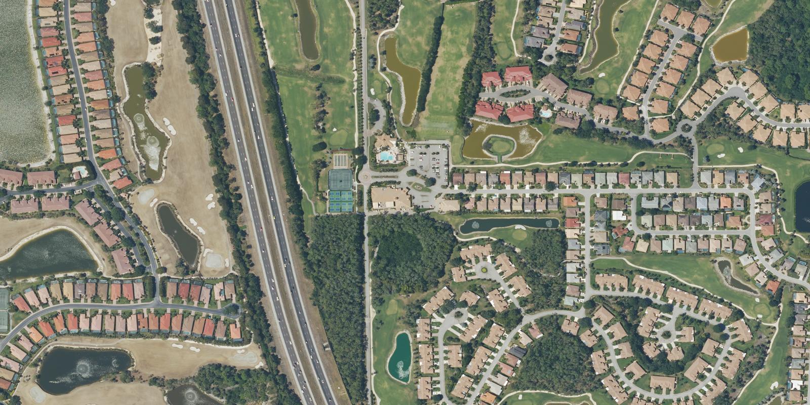 Satellite view of Hunter's Ridge Country Club
