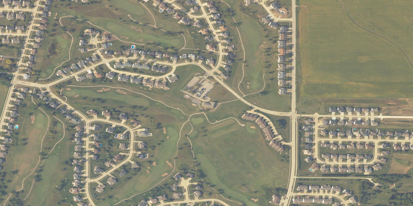Satellite view of Hunters Ridge Golf Course
