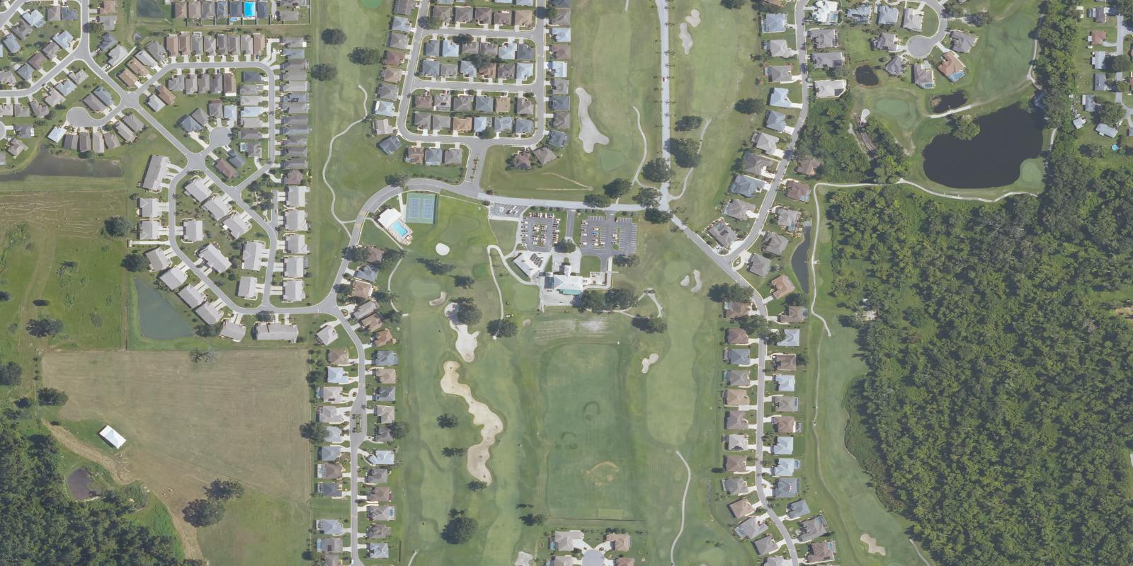 Satellite view of Huntington Hills Golf and Country Club