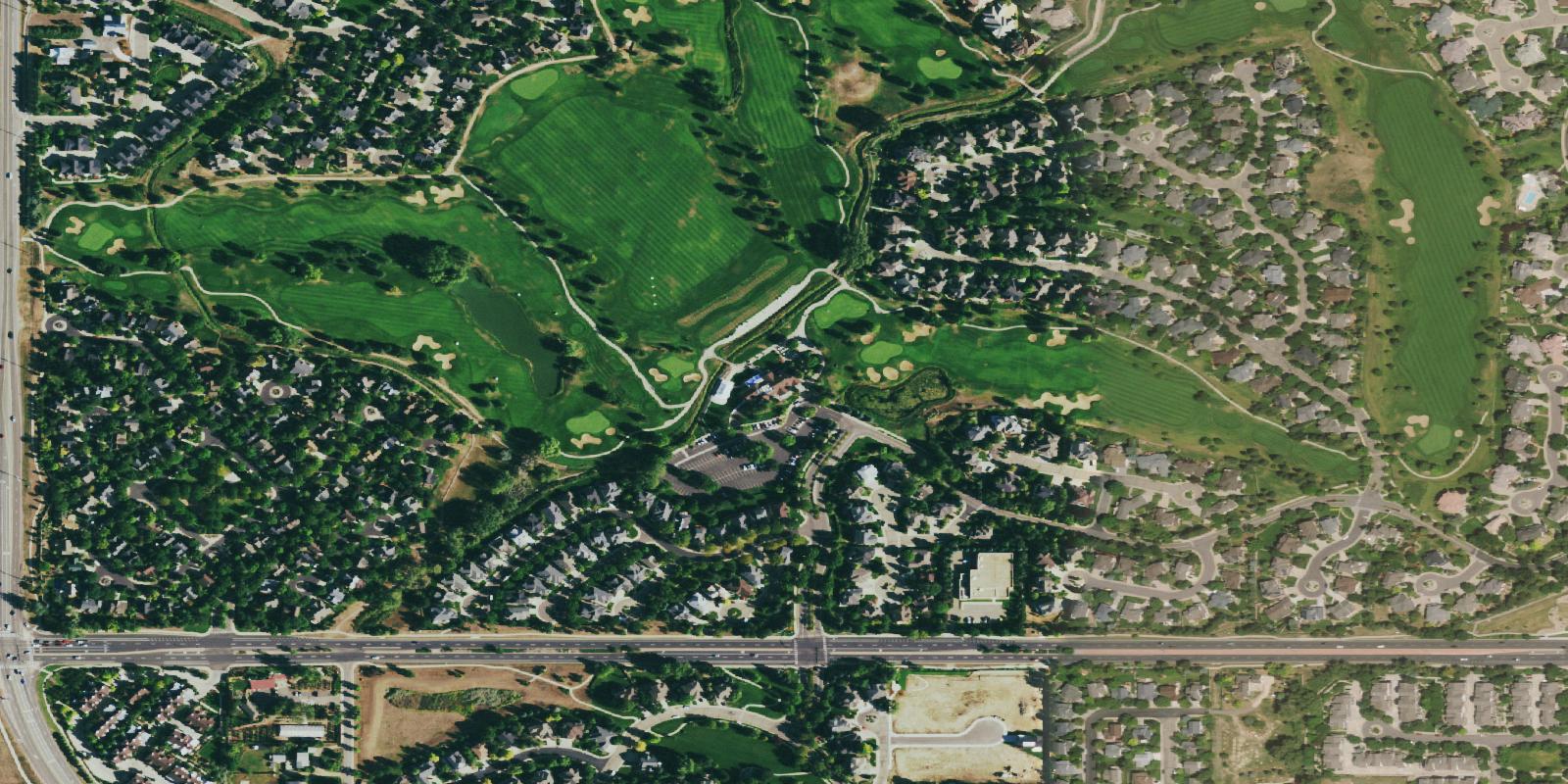 Satellite view of Indian Peaks Golf Course