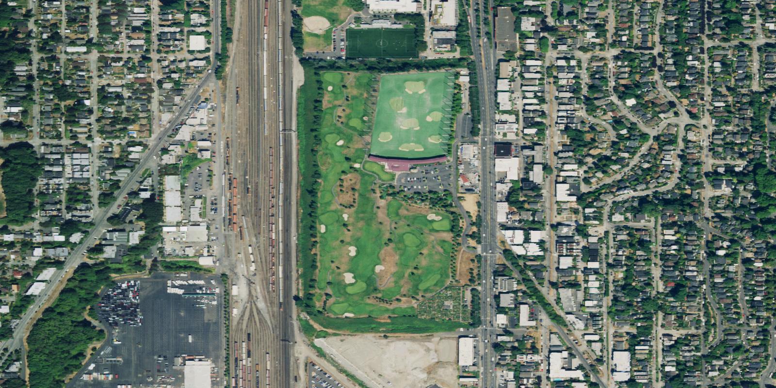 Satellite view of Interbay Golf Center