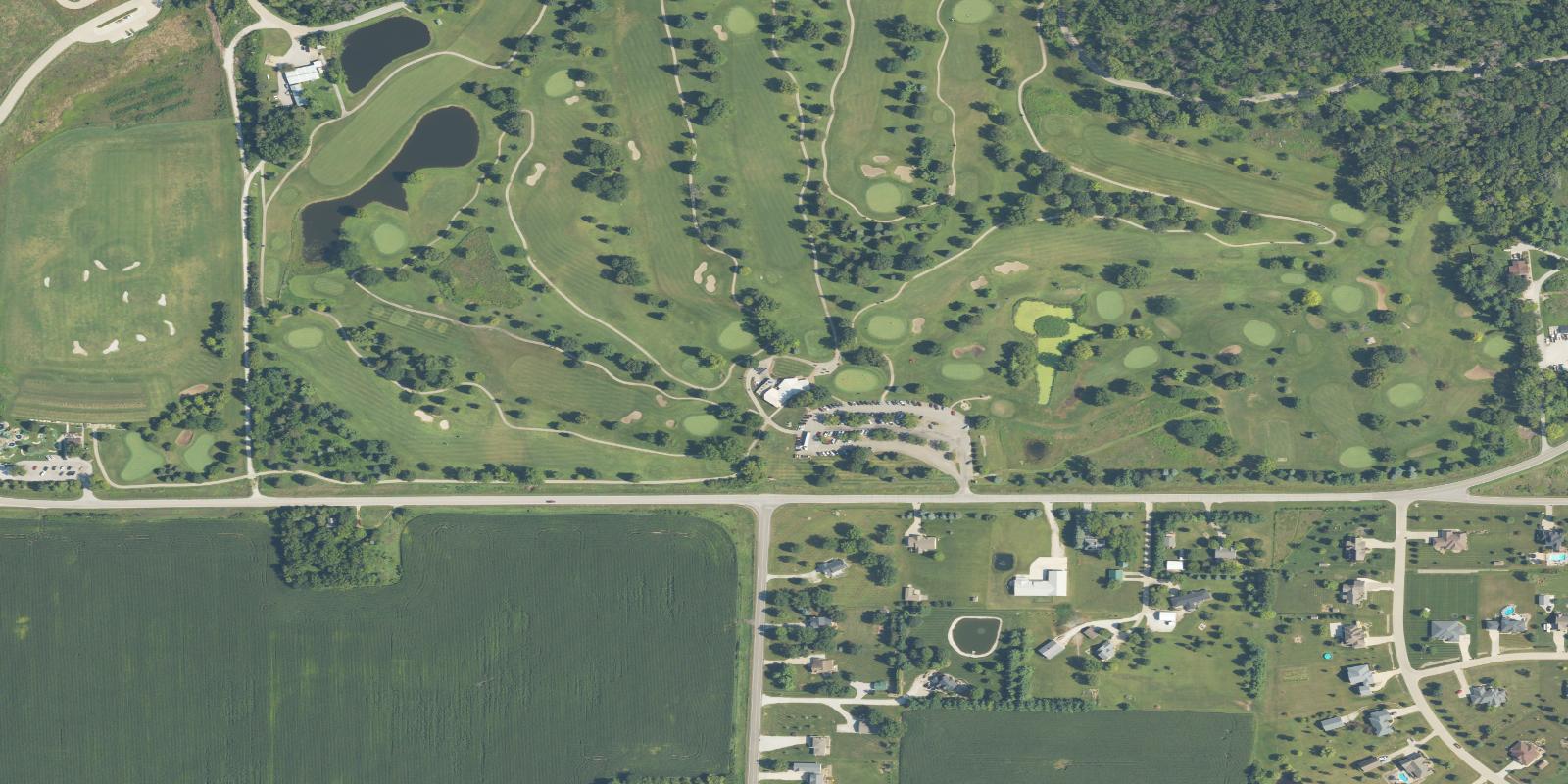 Satellite view of Jester Park Golf Course