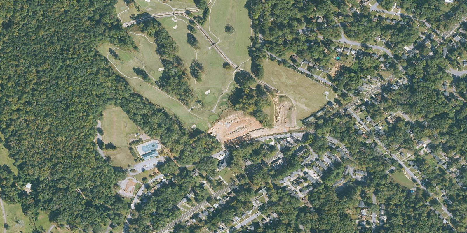 Satellite view of John A White Park Golf Course
