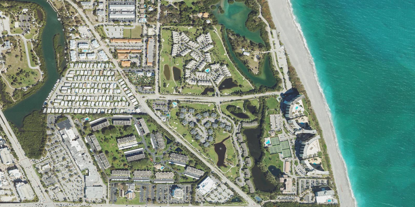 Satellite view of Jupiter Dunes Golf Club