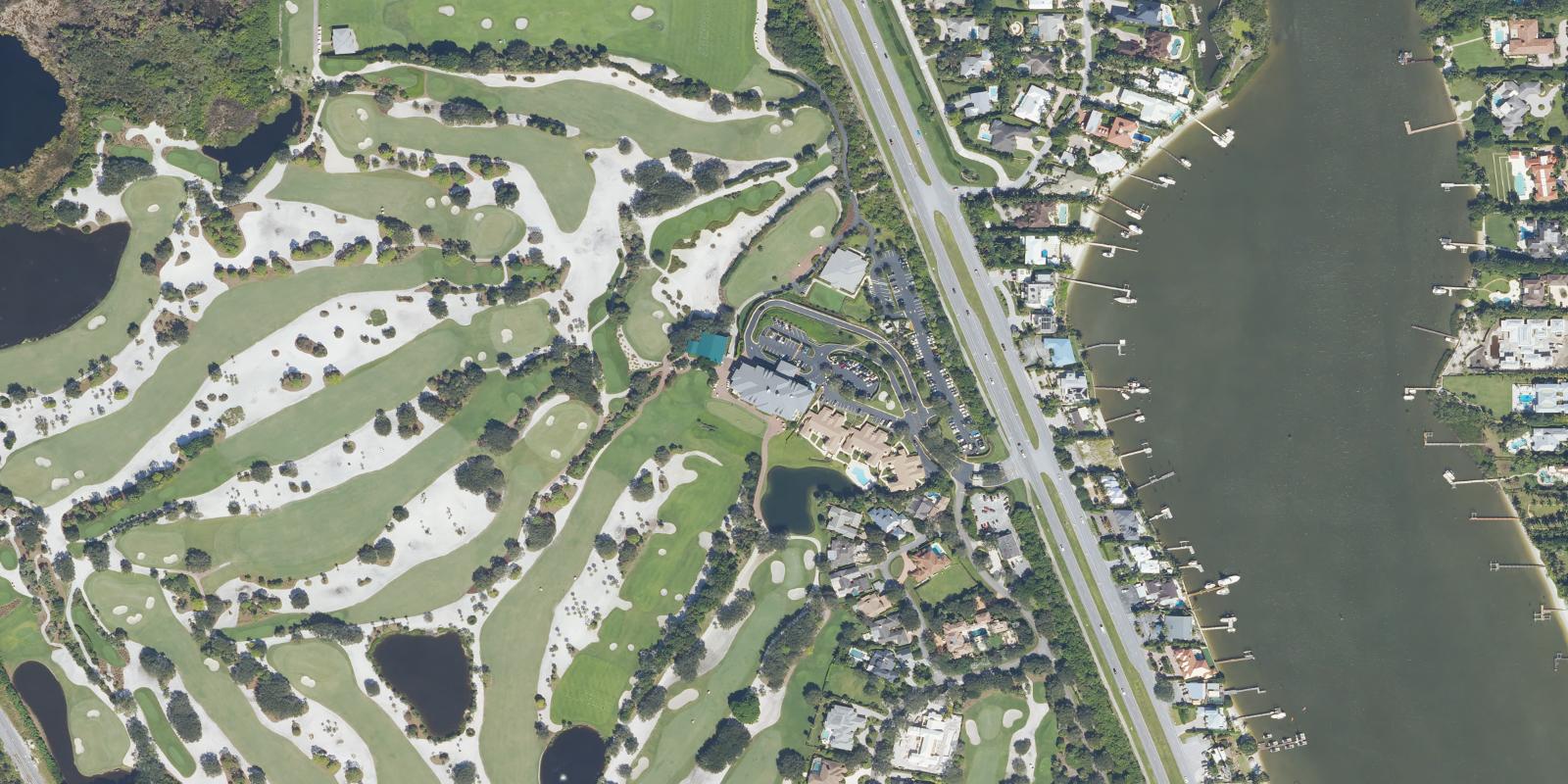 Satellite view of Jupiter Hills Club
