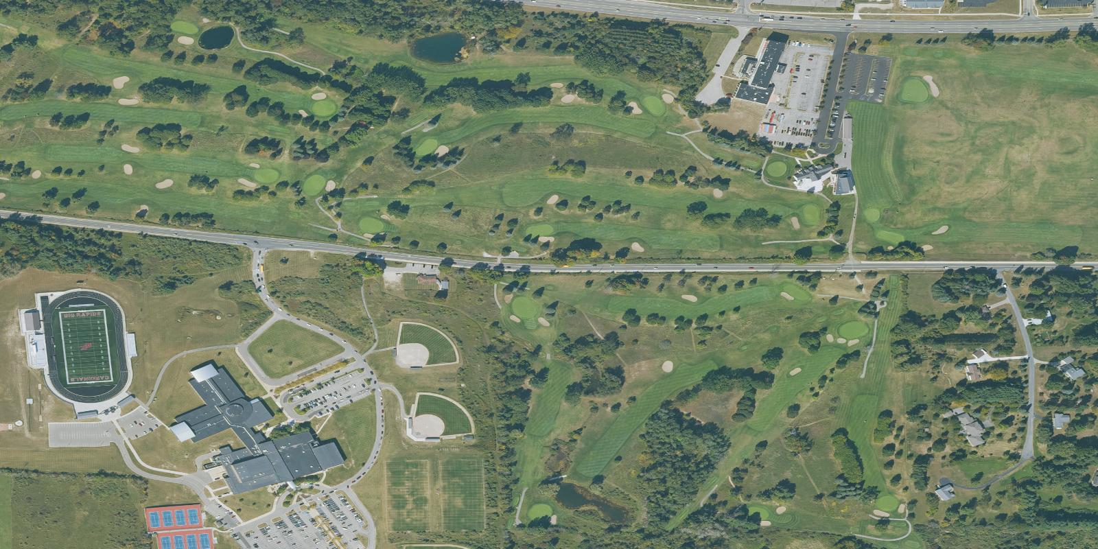 Satellite view of Katke Golf Course