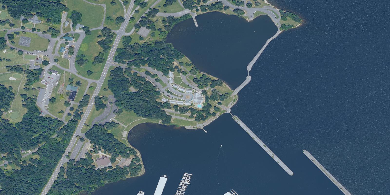 Satellite view of Kentucky Dam