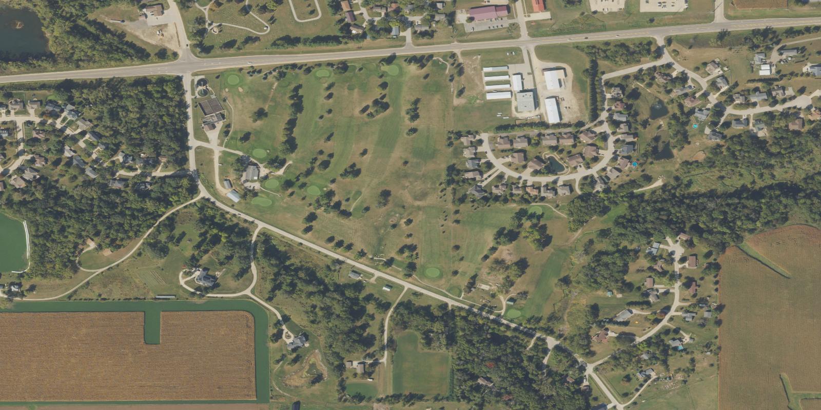 Satellite view of Kernoustie Golf Club