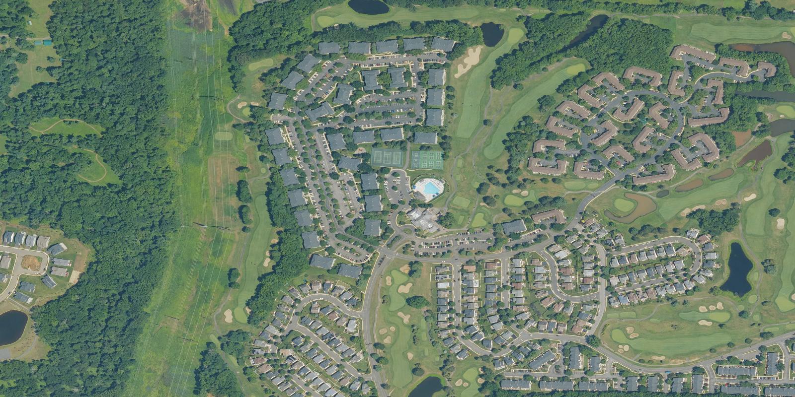 Satellite view of Knob Hill Golf Course
