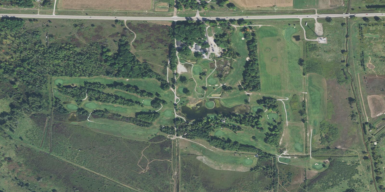 Satellite view of Knoll View Golf Course