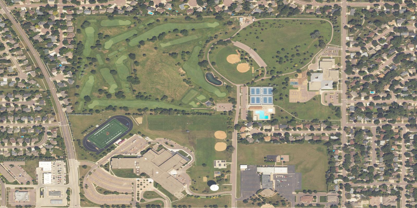Satellite view of Kuehn Park Golf Course