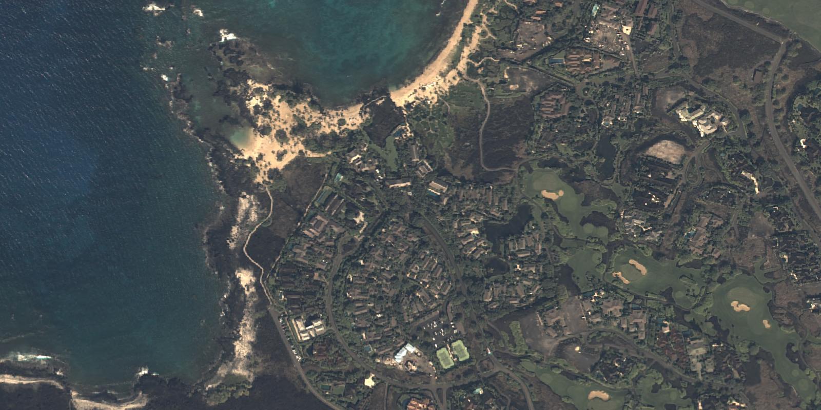 Satellite view of Kukio Makai Beach Golf Club