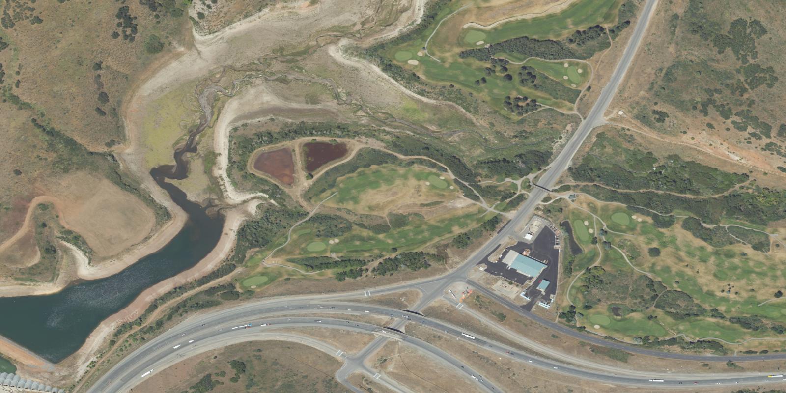 Satellite view of Lake At Mountain Dell Golf Course