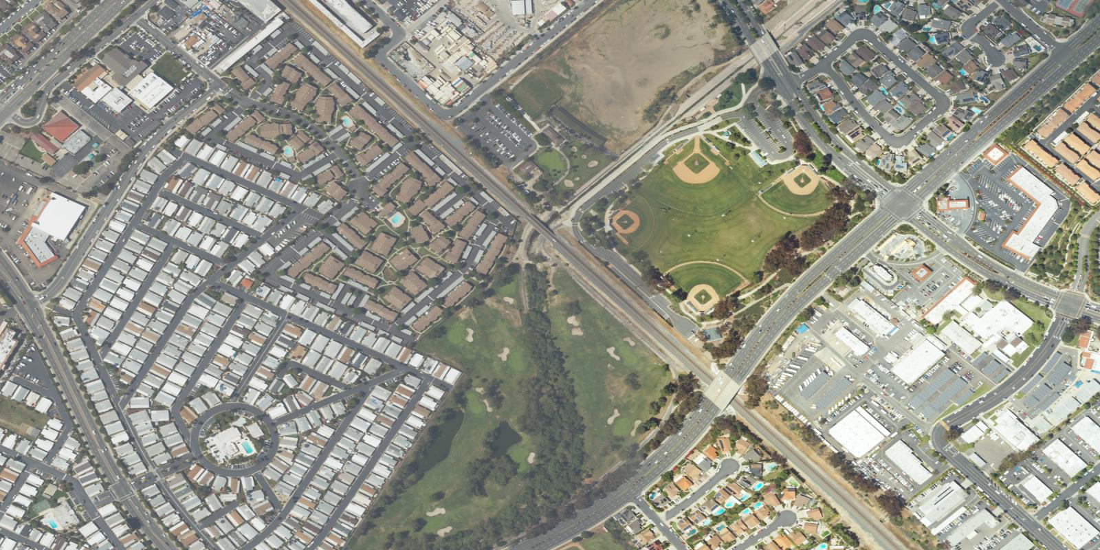 Satellite view of Lake Forest Golf Practice Center