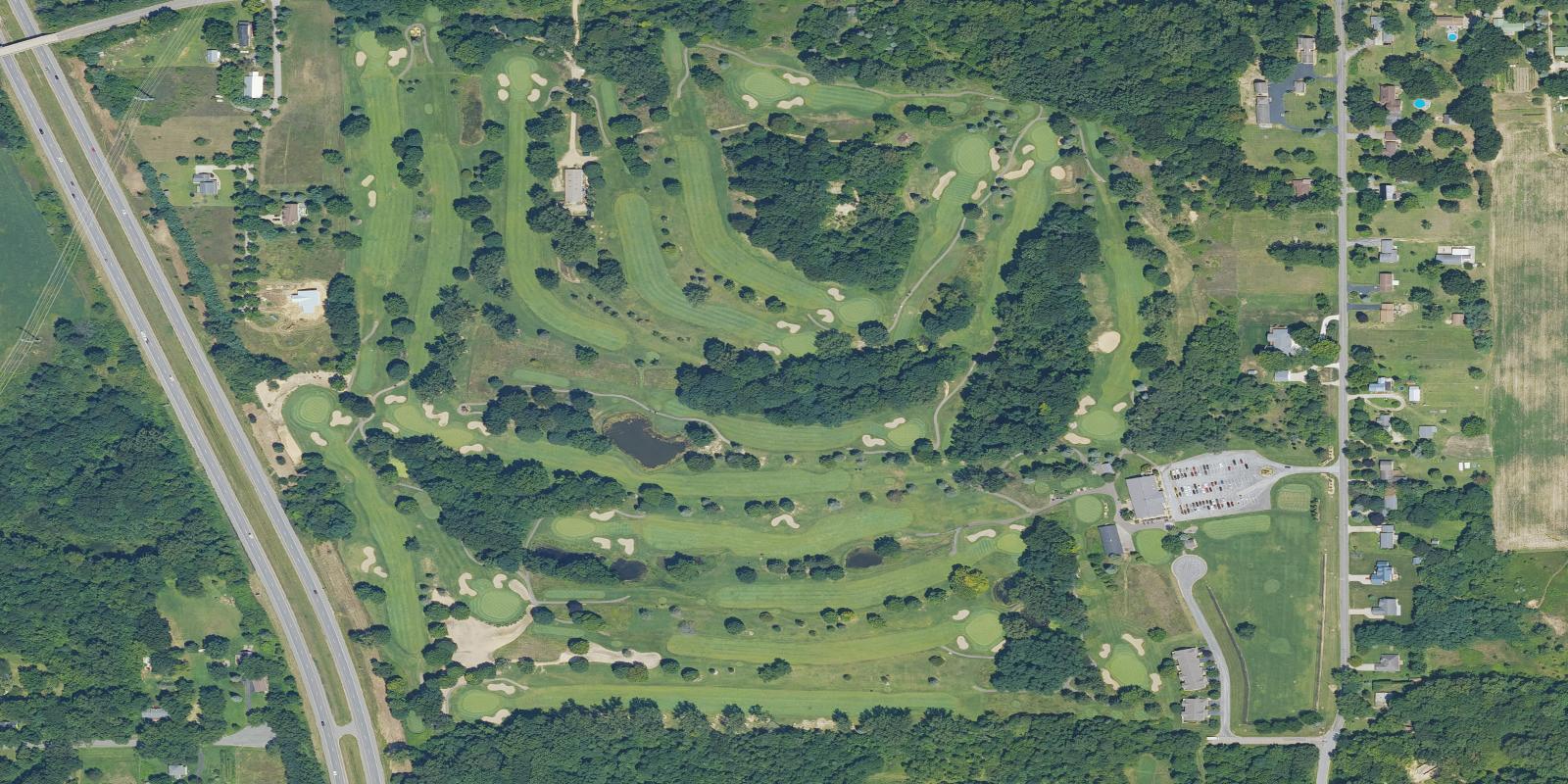 Satellite view of Lake Michigan Hills Golf Club