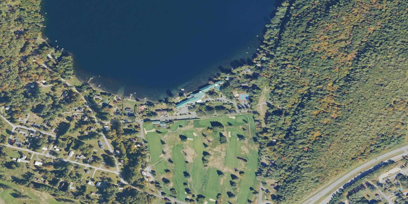 Satellite view of Lake Morey Country Club