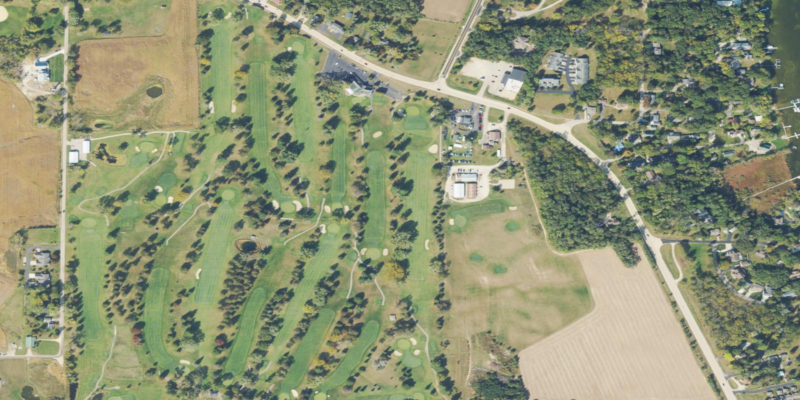 Satellite view of Lake Ripley Country Club