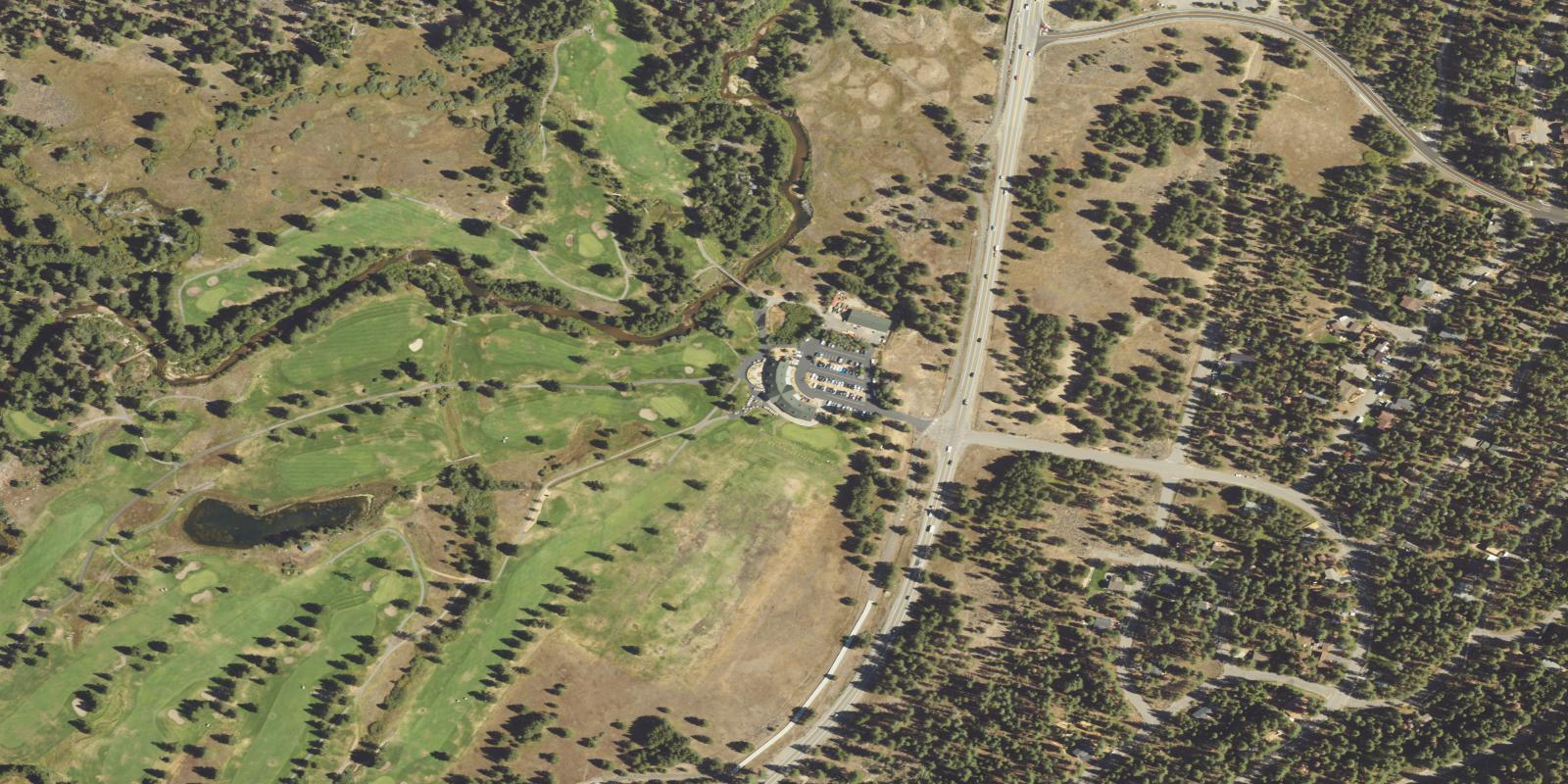 Satellite view of Lake Tahoe Golf Course