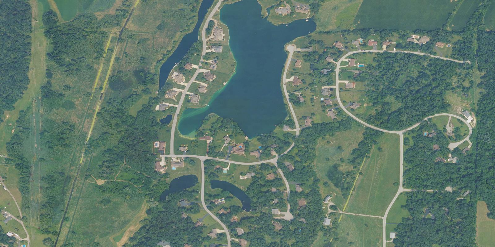Satellite view of Lakes of the Four Seasons Golf Course