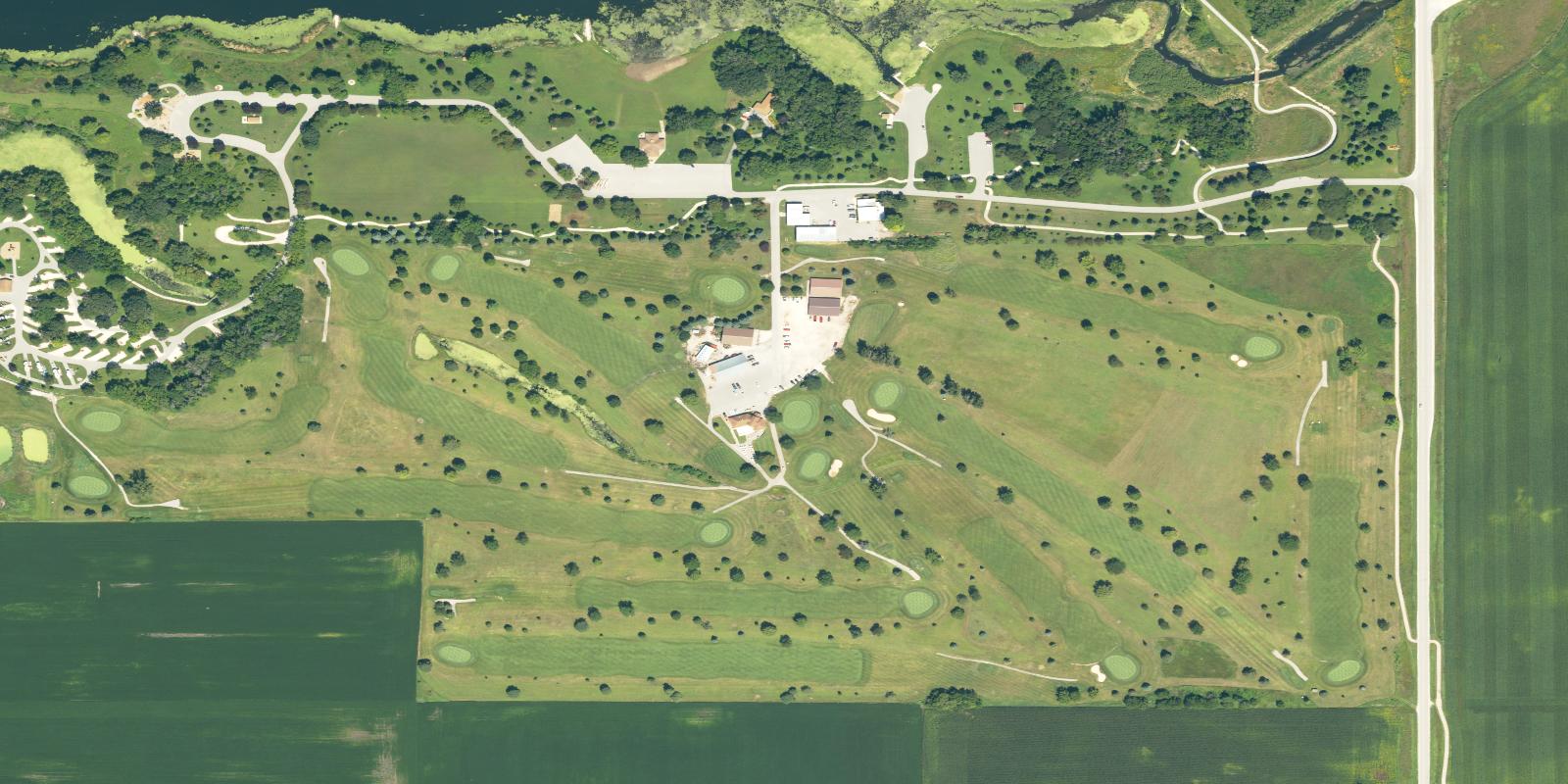 Satellite view of Lakeside Municipal Golf Course