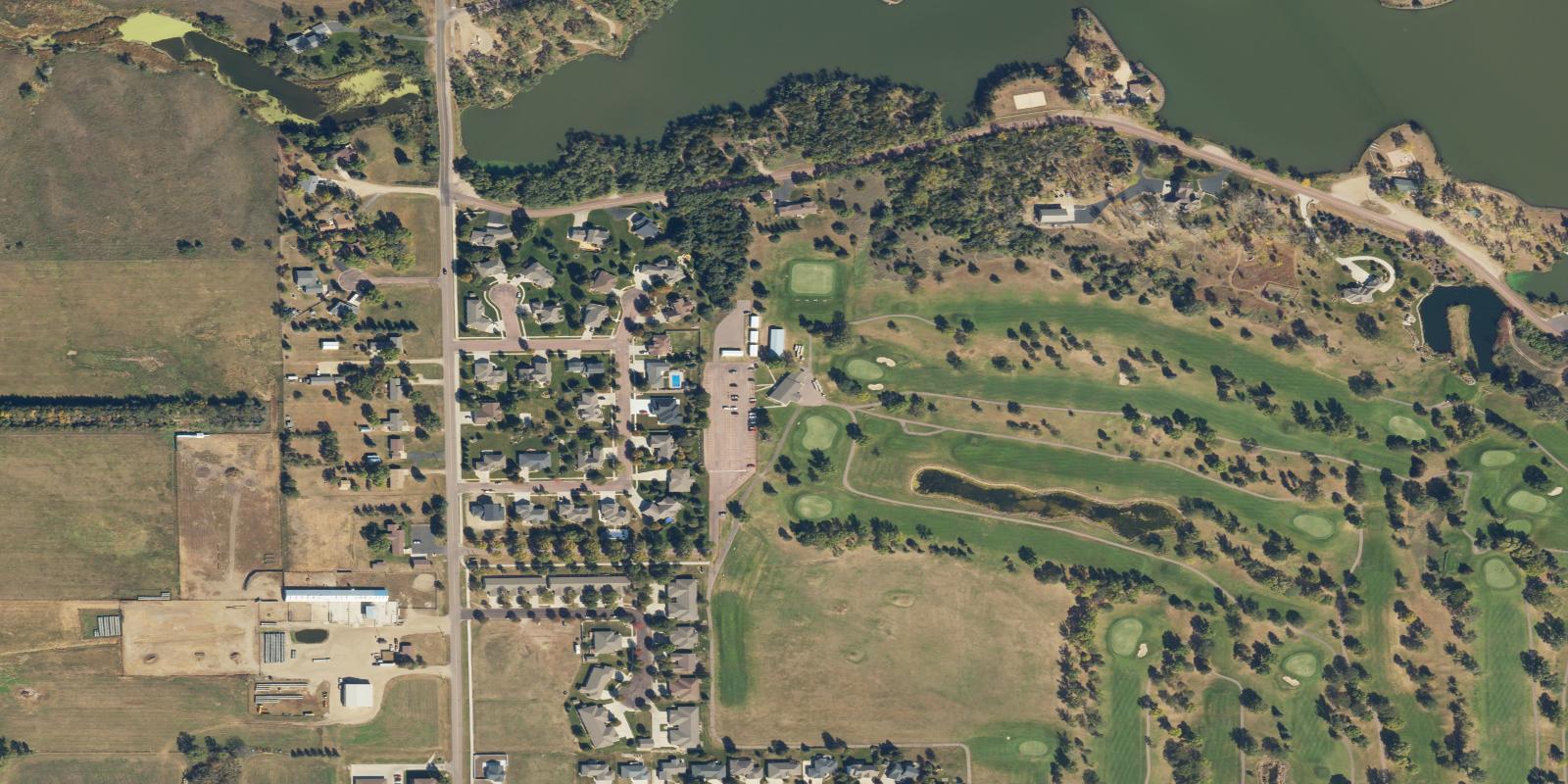 Satellite view of Lakeview Golf Course