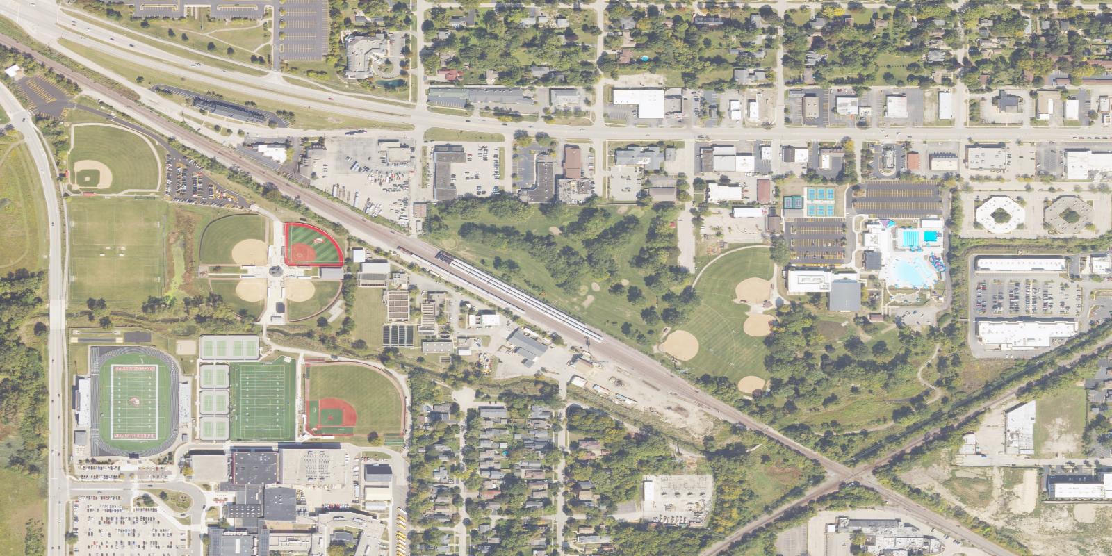 Satellite view of Langendorf Park Golf Course